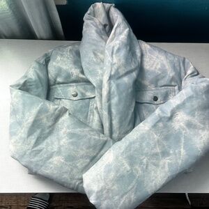 Light Blue Crop Jacket - Warm & Cozy